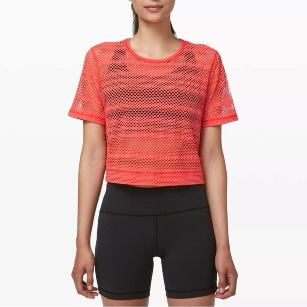 EUC lululemon sweat your heart out short sleeve shirt